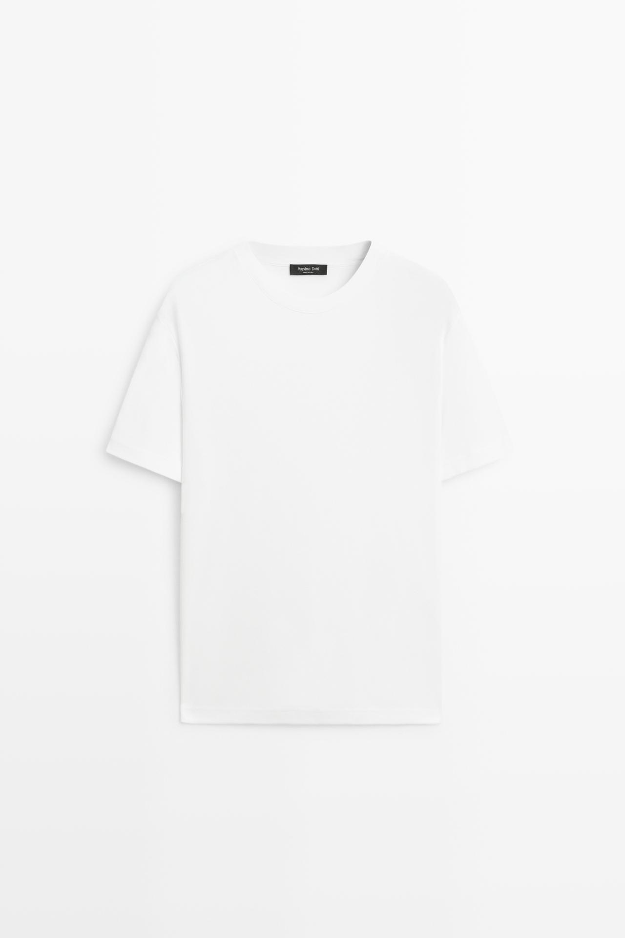 Short sleeve seam detail T-shirt — White