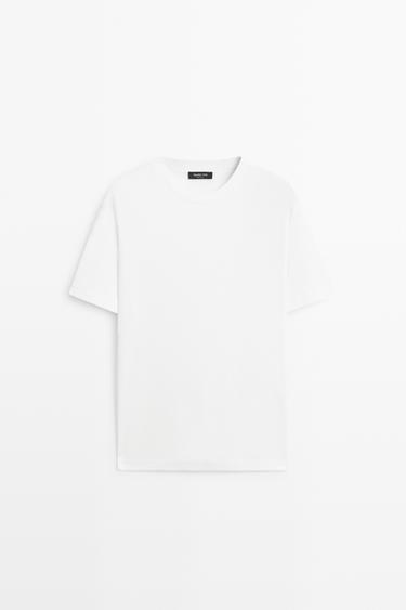 Short sleeve seam detail T-shirt — White 1