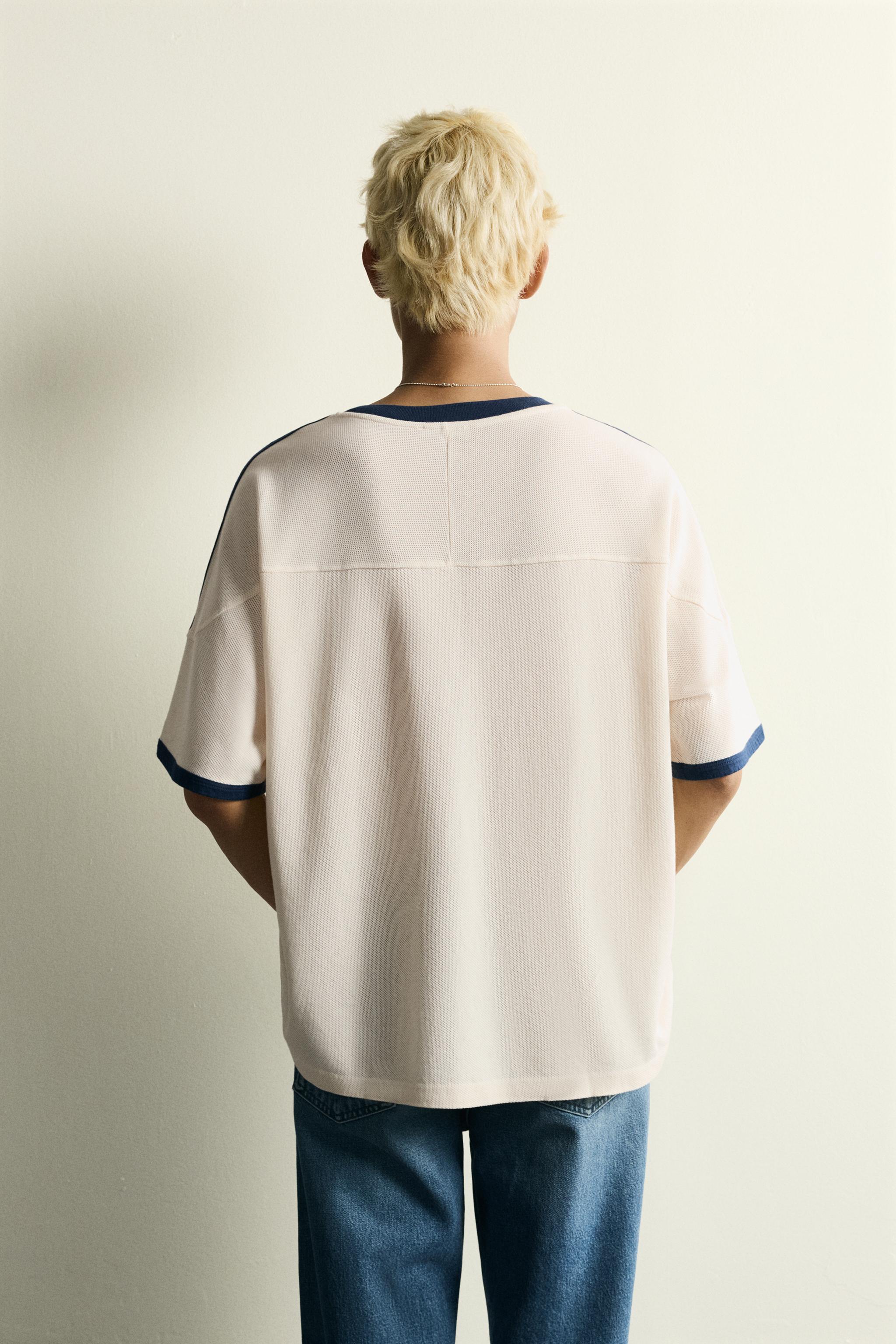 RELAXED FIT RETRO SOCCER PRINT T-SHIRT