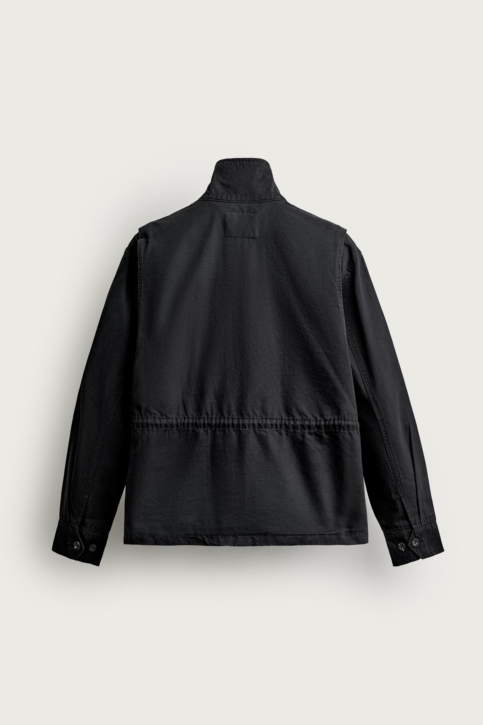 Zara RELAXED FIT UTILITY CEPLİ CEKET görsel 8