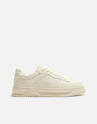 Zara RETRO STYLE SNEAKERS - Bone White
