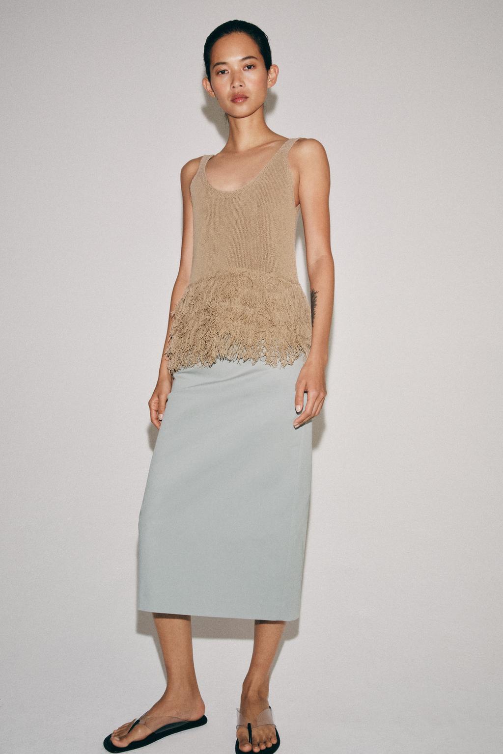 ZW COLLECTION VENTED MIDI SKIRT