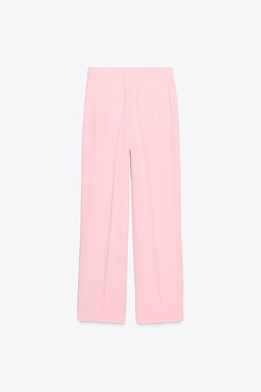 PANTALON FLUIDE DROIT - Rose clair de Zara - Image 2