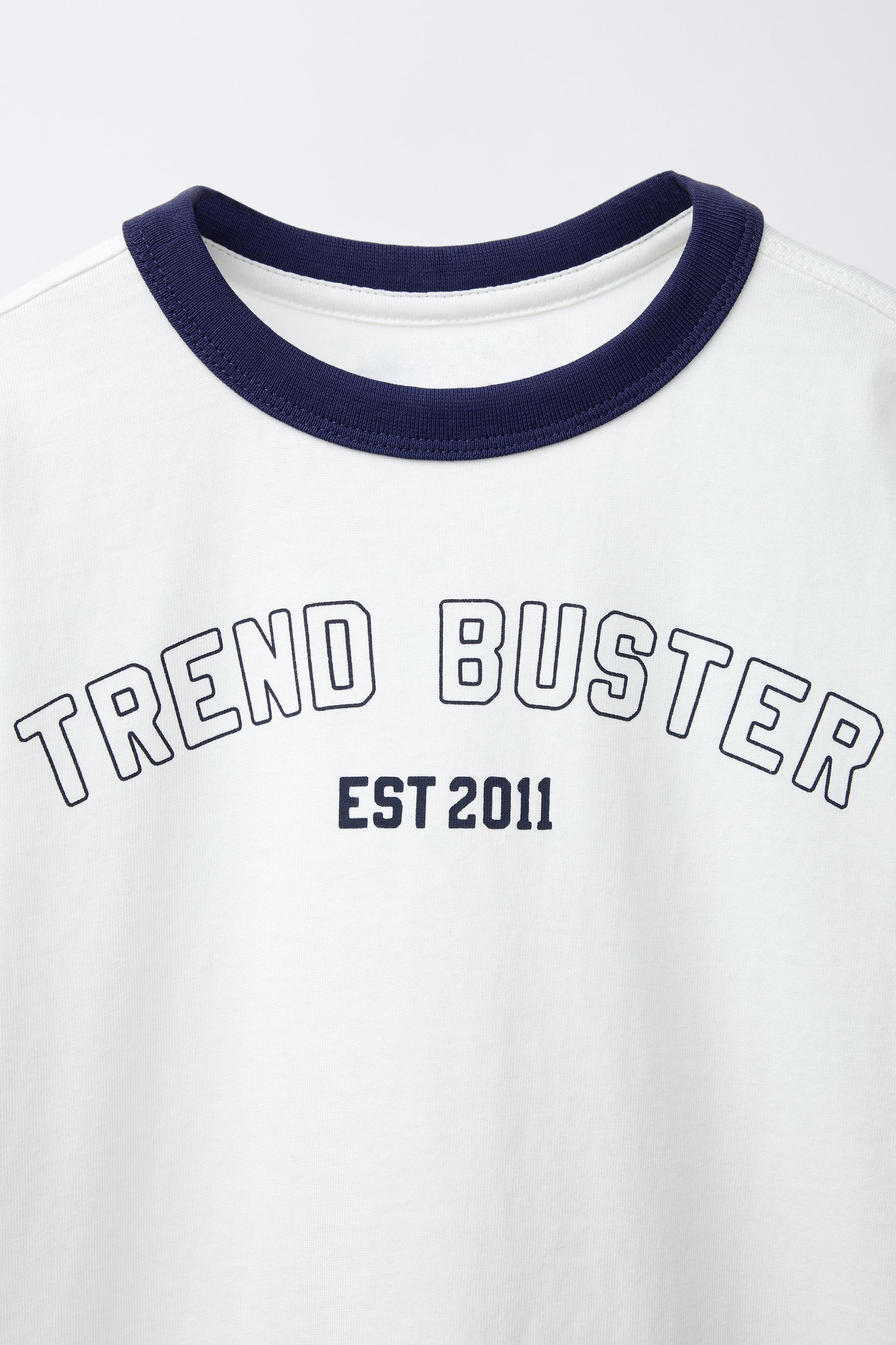 ★ドイツ発*ZARA*新作*コントラストトリムTシャツ/ITALIA★ コントラストトリムTシャツ - ホワイト | ZARA Japan / 日本