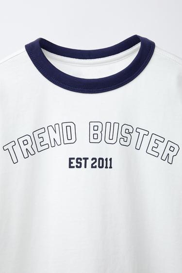CONTRAST TRIM T-SHIRT - White by Zara - Image 2