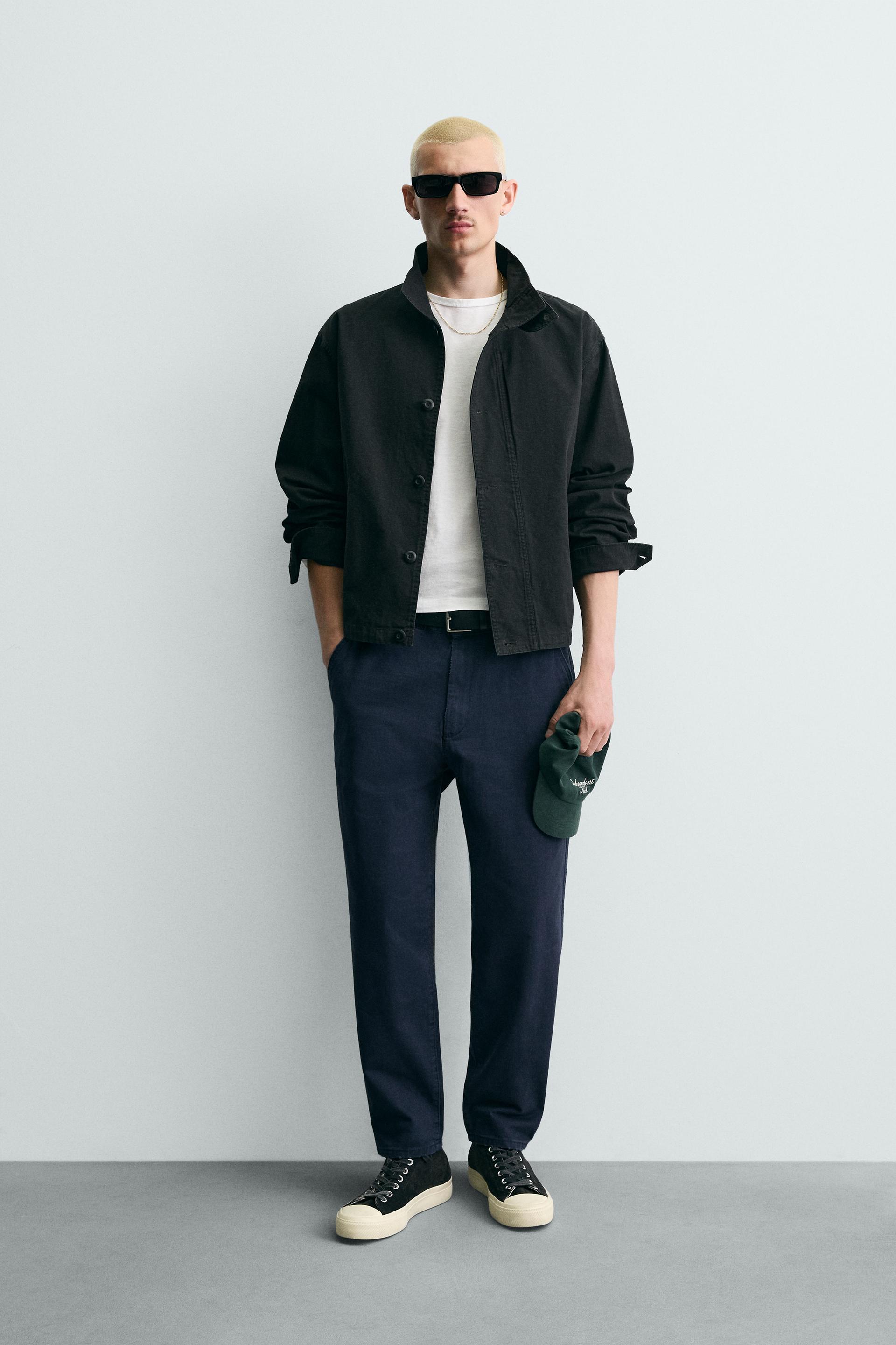 Washed Carrot Fit Trousers
