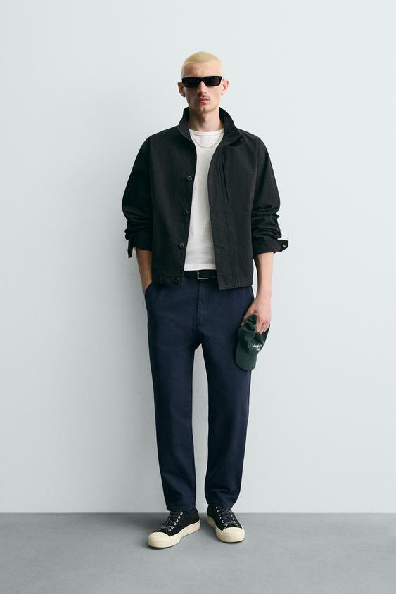 WASHED TAPERED FIT PANTS from Zara - $59.90