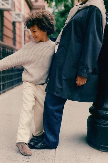 Zara SOFT TOUCH BAGGY PANTS - Light beige