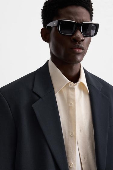 BLAZER DE TERNO COMFORT - Azul-marinho da Zara