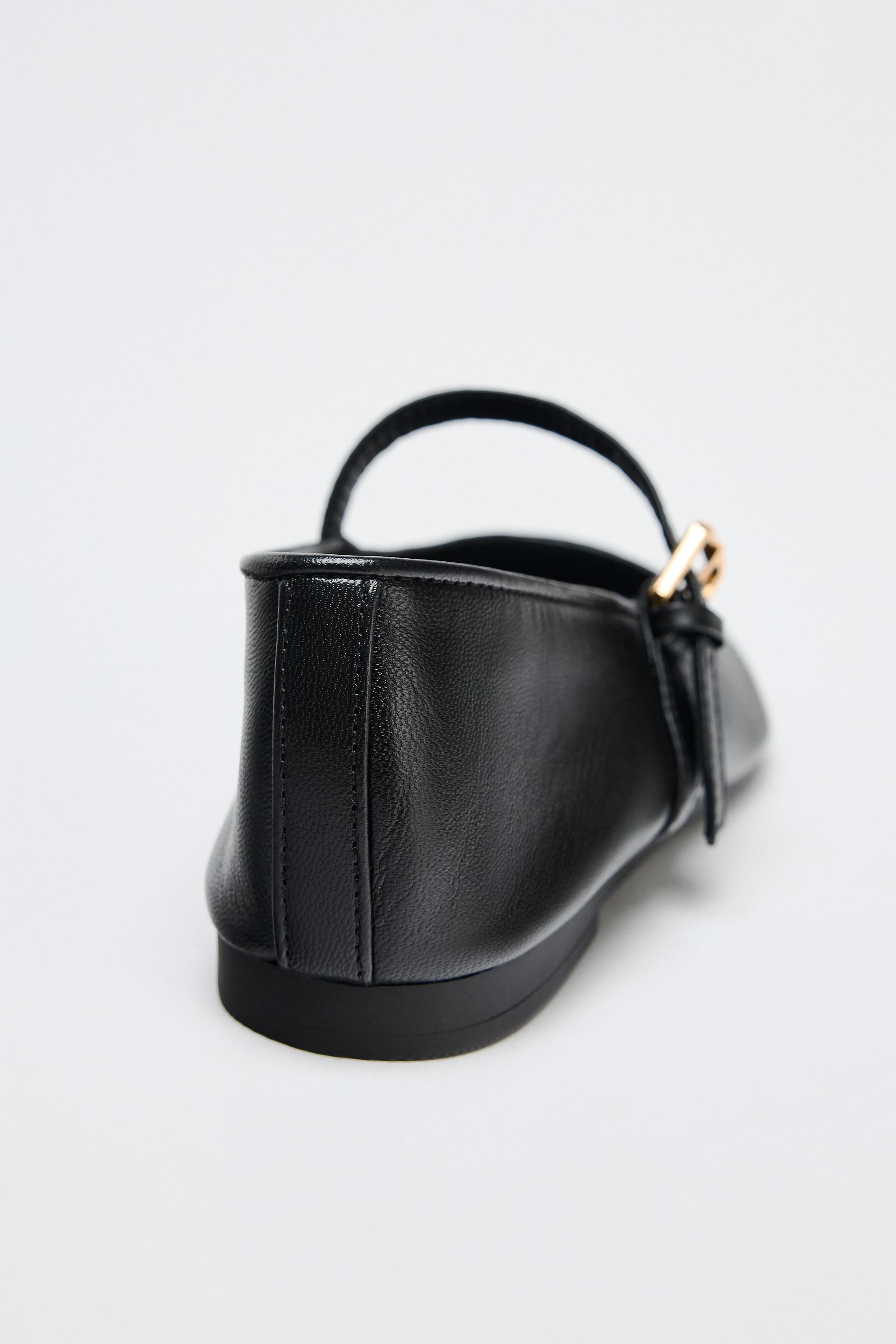 LEATHER BALLET FLATS 50TH ANNIVERSARY - Black | ZARA United