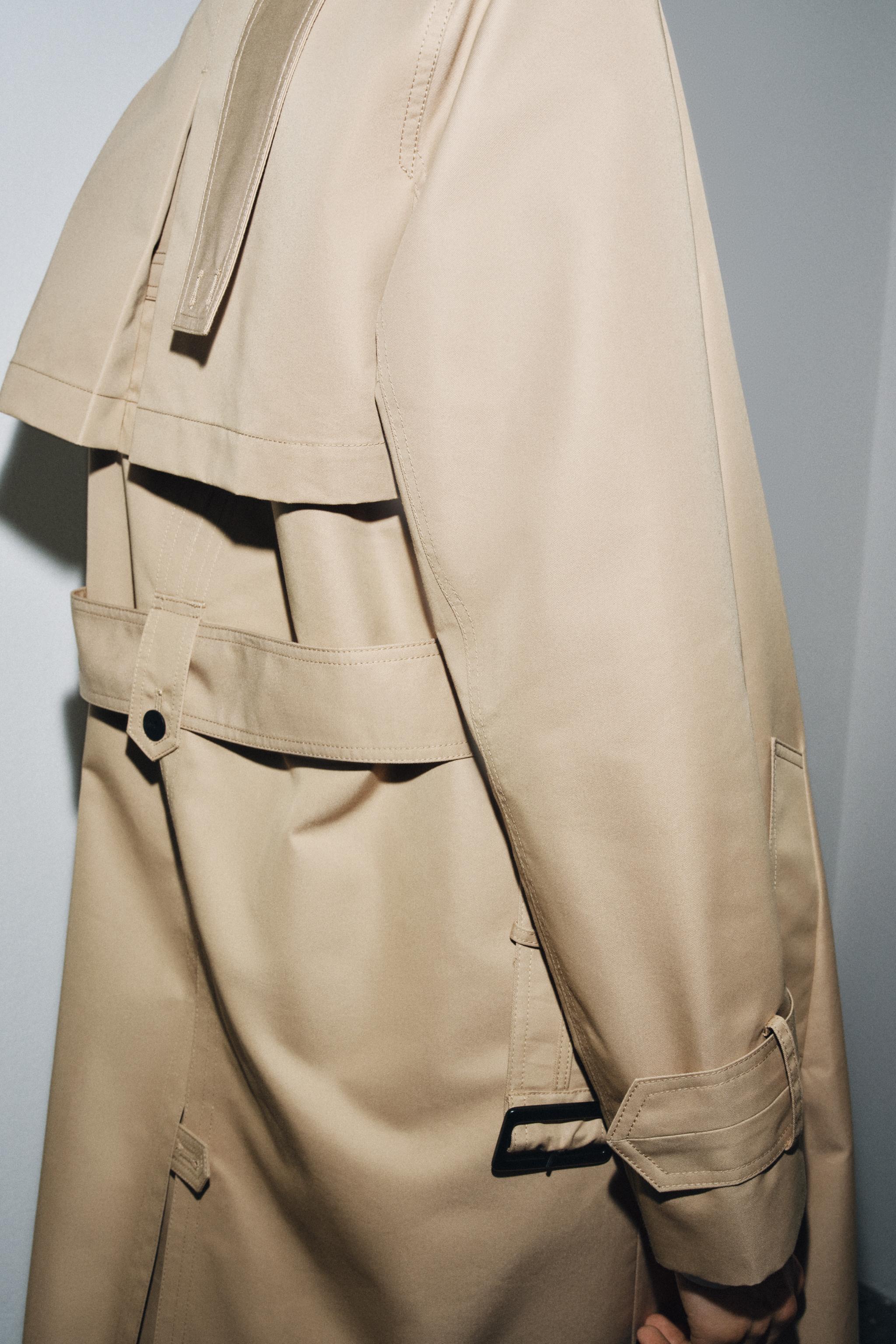 撥水加工ダブルブレストトレンチコート ZW COLLECTION - ダーク