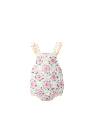FLORAL CROCHET ROMPER