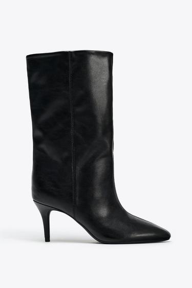 RUCHED BOOTS - Black by Zara