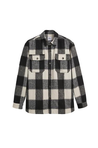TEXTURED CHECK OVERSHIRT
