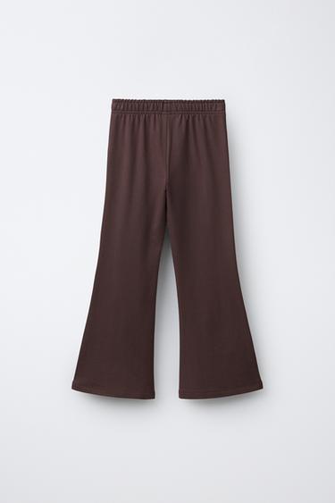 FLARE PLUSH TROUSERS - Brown by Zara - Image 0