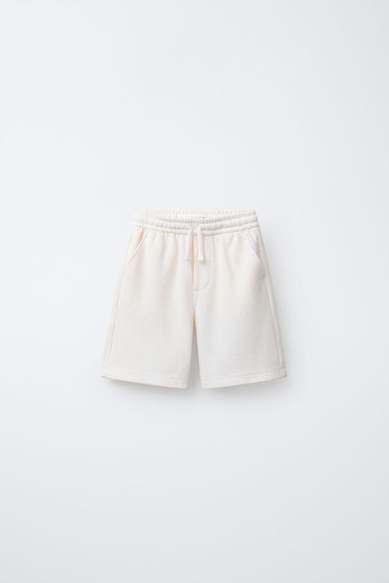 TERRY BERMUDA SHORTS - Ecru by Zara - Image 0