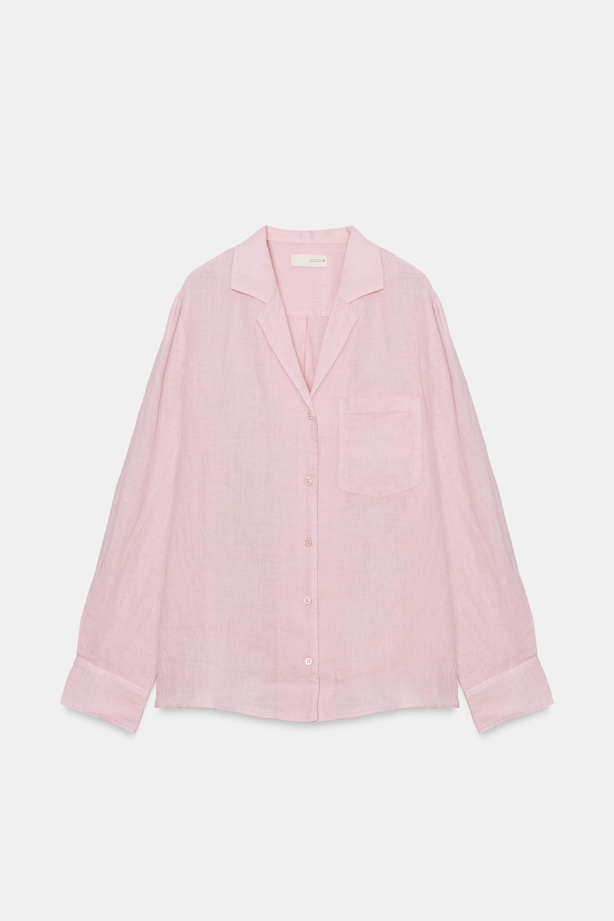 Zara ZW COLLECTION KETEN CEPLİ GÖMLEK görsel 4