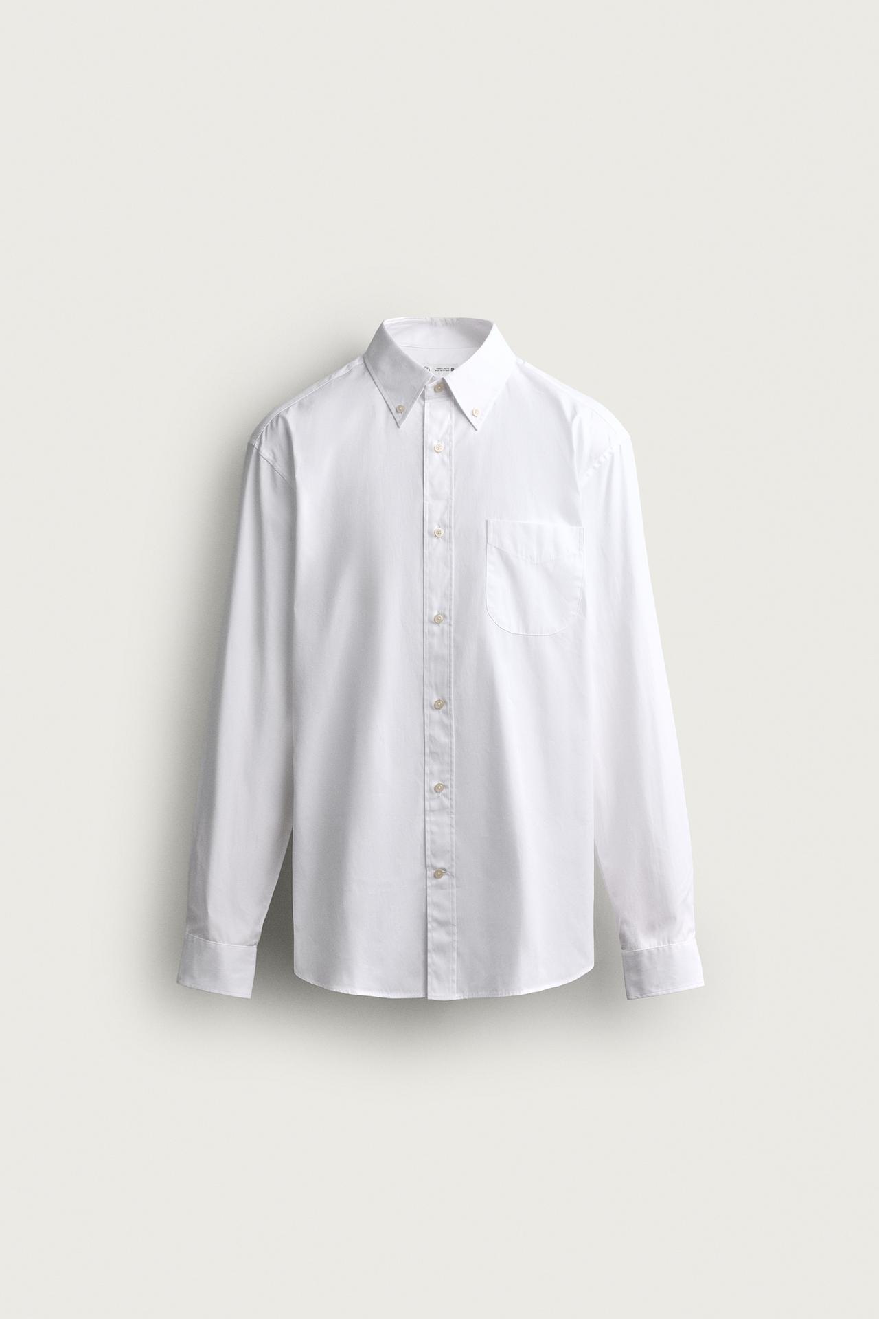 COTTON REGULAR FIT SHIRT — White