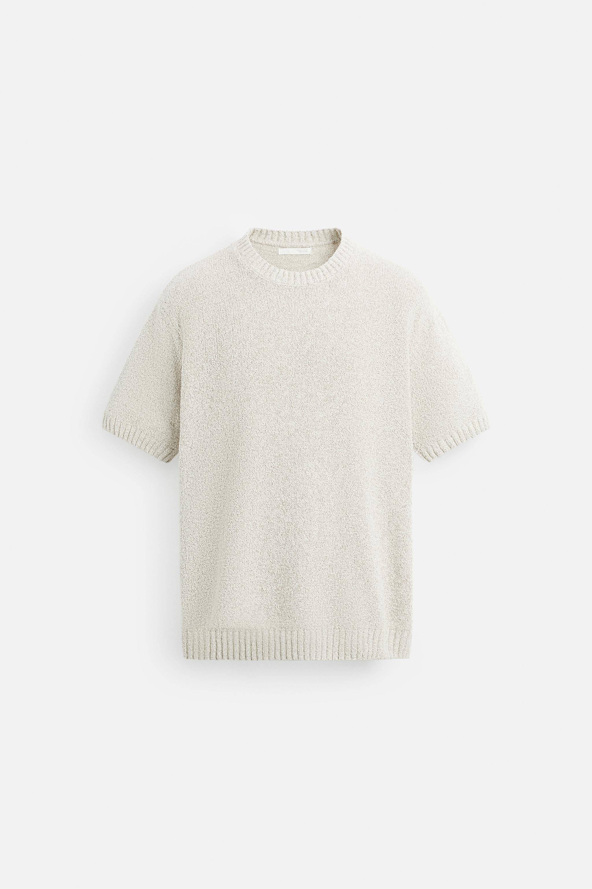 T-SHIRT EN MAILLE TEXTURE BOUCLÉE