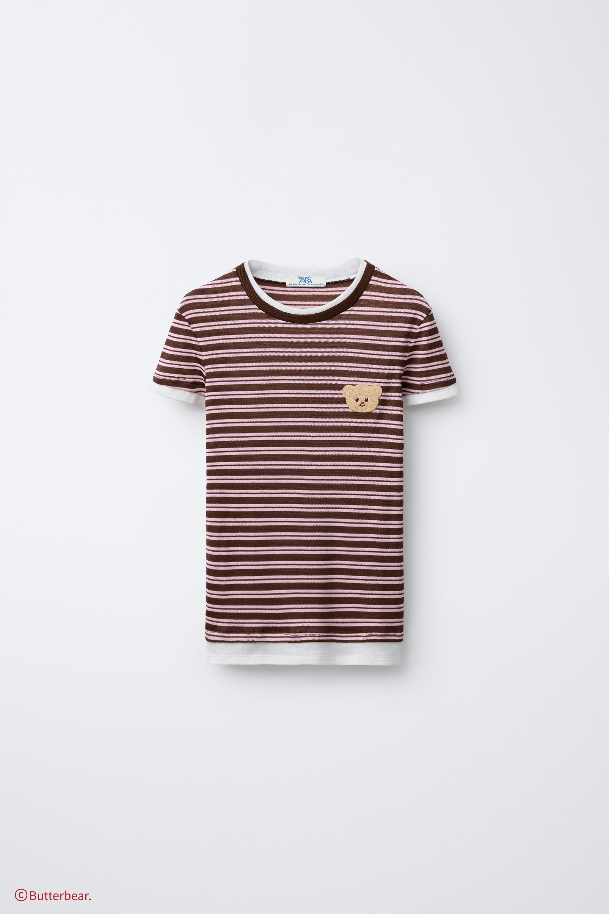 ［ZARA］ストライプ柄刺繍入りTシャツ ストライプ柄刺繍入りTシャツ © OTIS KWAME KYE QUAICOE