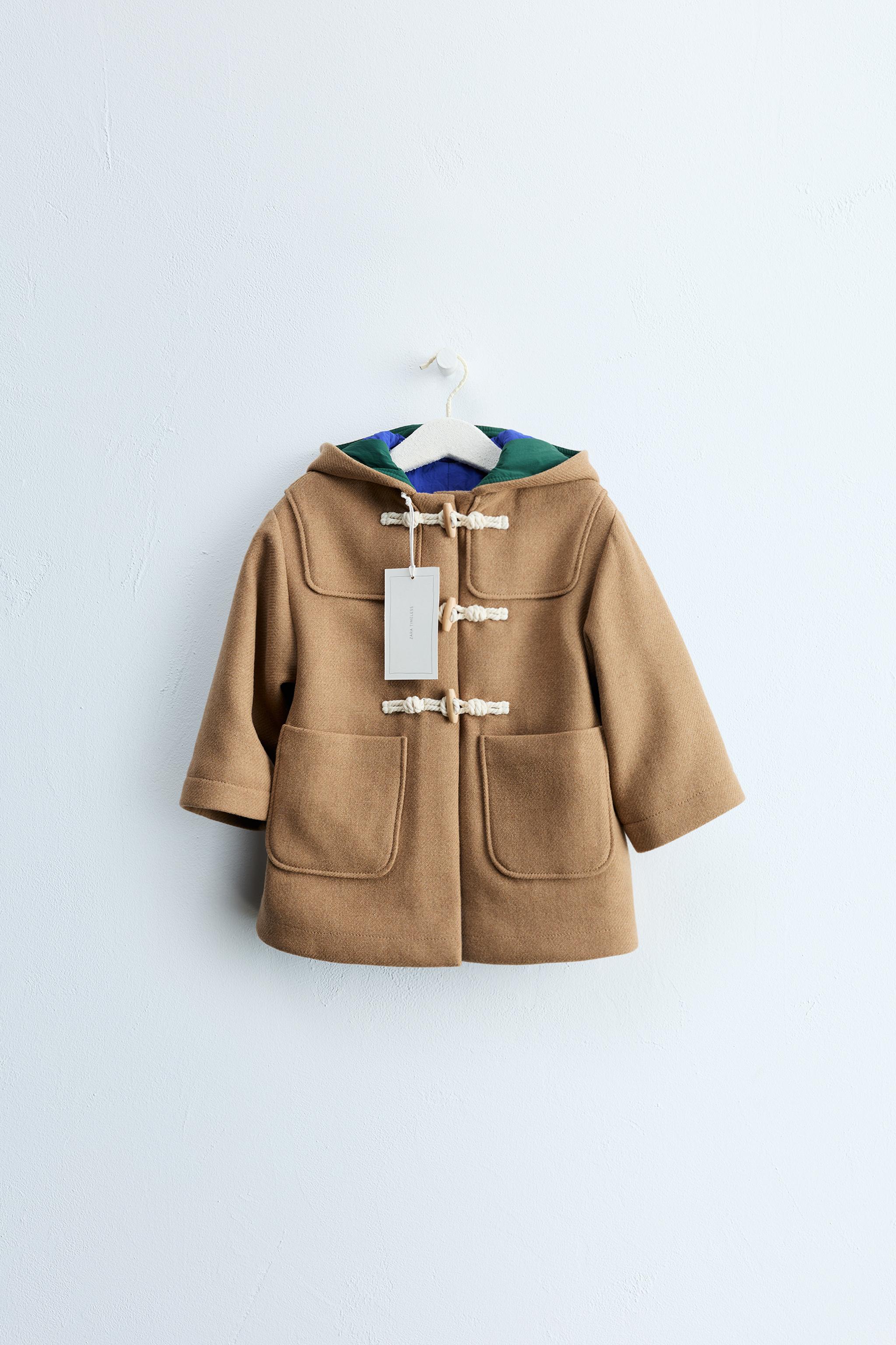 ZARA TIMELESS - ВОВНЯНИЙ ДАФЛКОТ ЗІ ЗТАСІБКАМИ ТОГЛ - Верблюжий