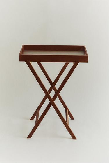 WOODEN TRAY WITH FOLDABLE LEGS - Oyster-white by Zara - Image 5