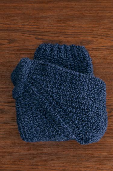 ZARA TIMELESS - JERSEY PUNTO GRUESO CON LANA Y ALPACA - Azul tinta de Zara