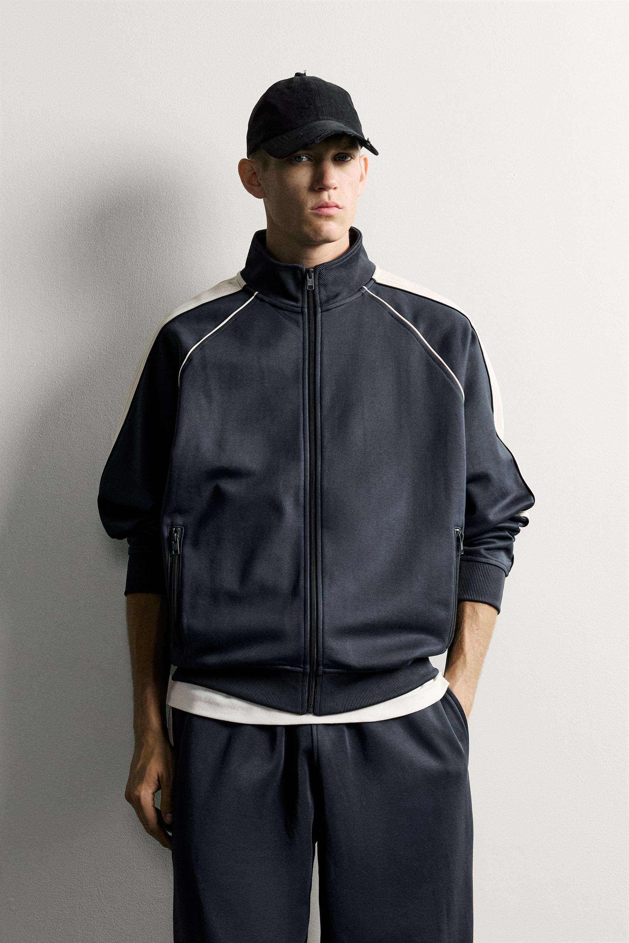 Zara KONTRAST DETAYLI RETRO EŞOFMAN CEKETİ görsel 2