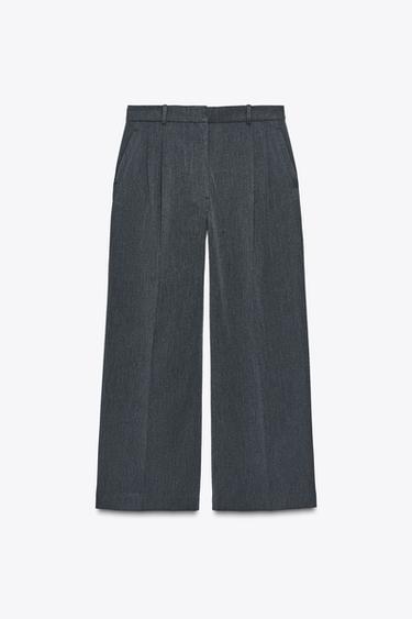 ZW COLLECTION DARTED TROUSERS - Grey marl by Zara - Image 0