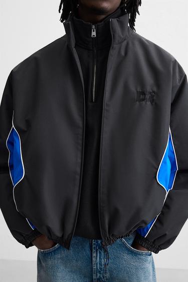 COLOUR BLOCK TECHNICAL JACKET - blue/black by Zara - Image 4