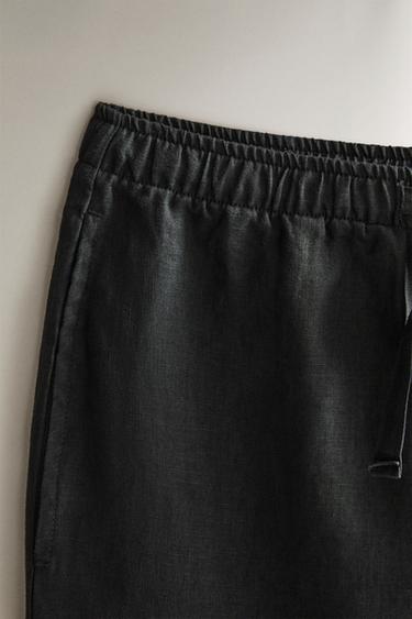 PANTALON LIN - Gris moyen de Zara - Image 1