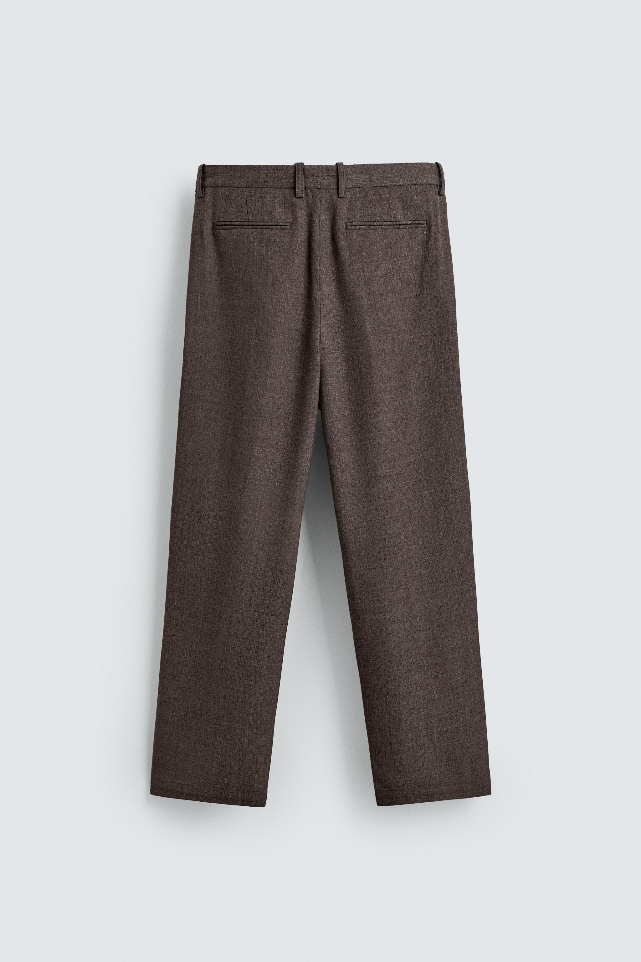PANTALON AVEC LAINE À PLIS