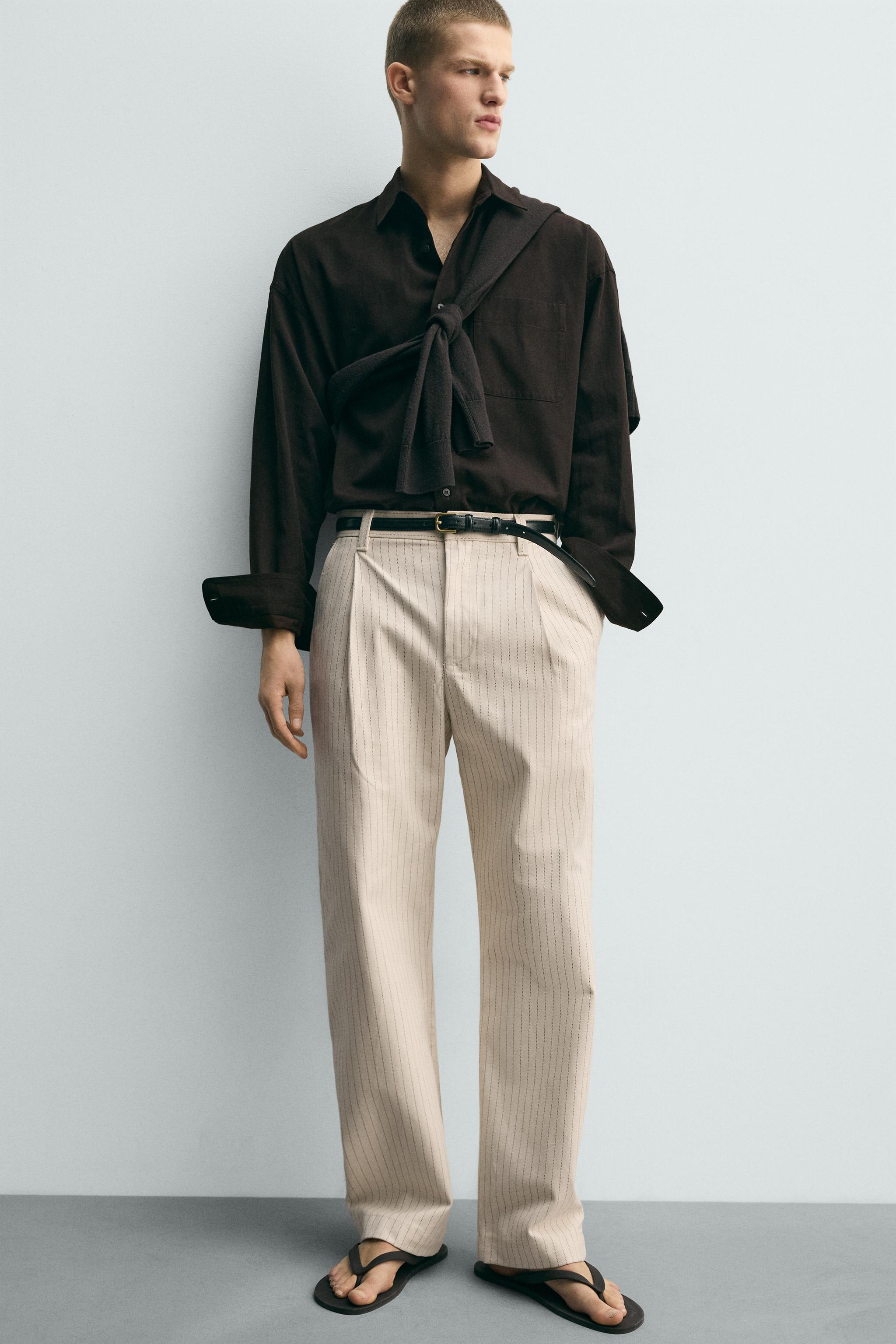 PANTALON CHINO COUPE DÉCONTRACTÉE RAYURES