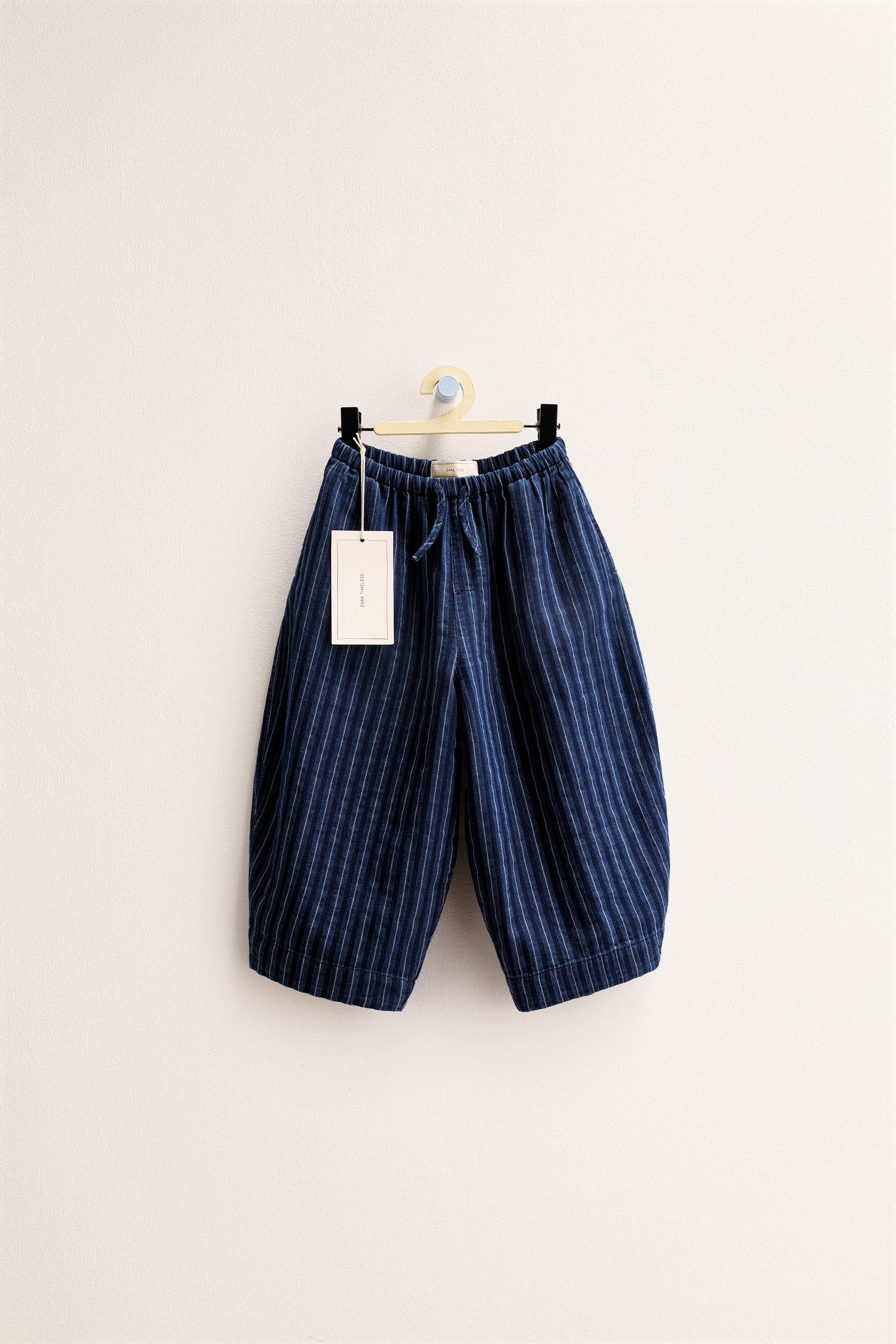 ZARA TIMELESS - PANTALON BALLON RAYÉ