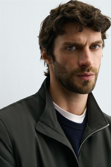Zara WATER REPELLENT PUFFER JACKET - Dark green