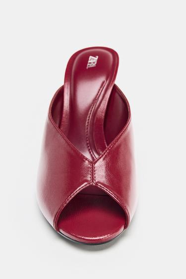 SANDALES BOUT OUVERT - Bordeaux de Zara - Image 4