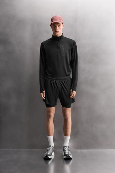 2-IN-1 RUNNING SHORTS - Black by Zara