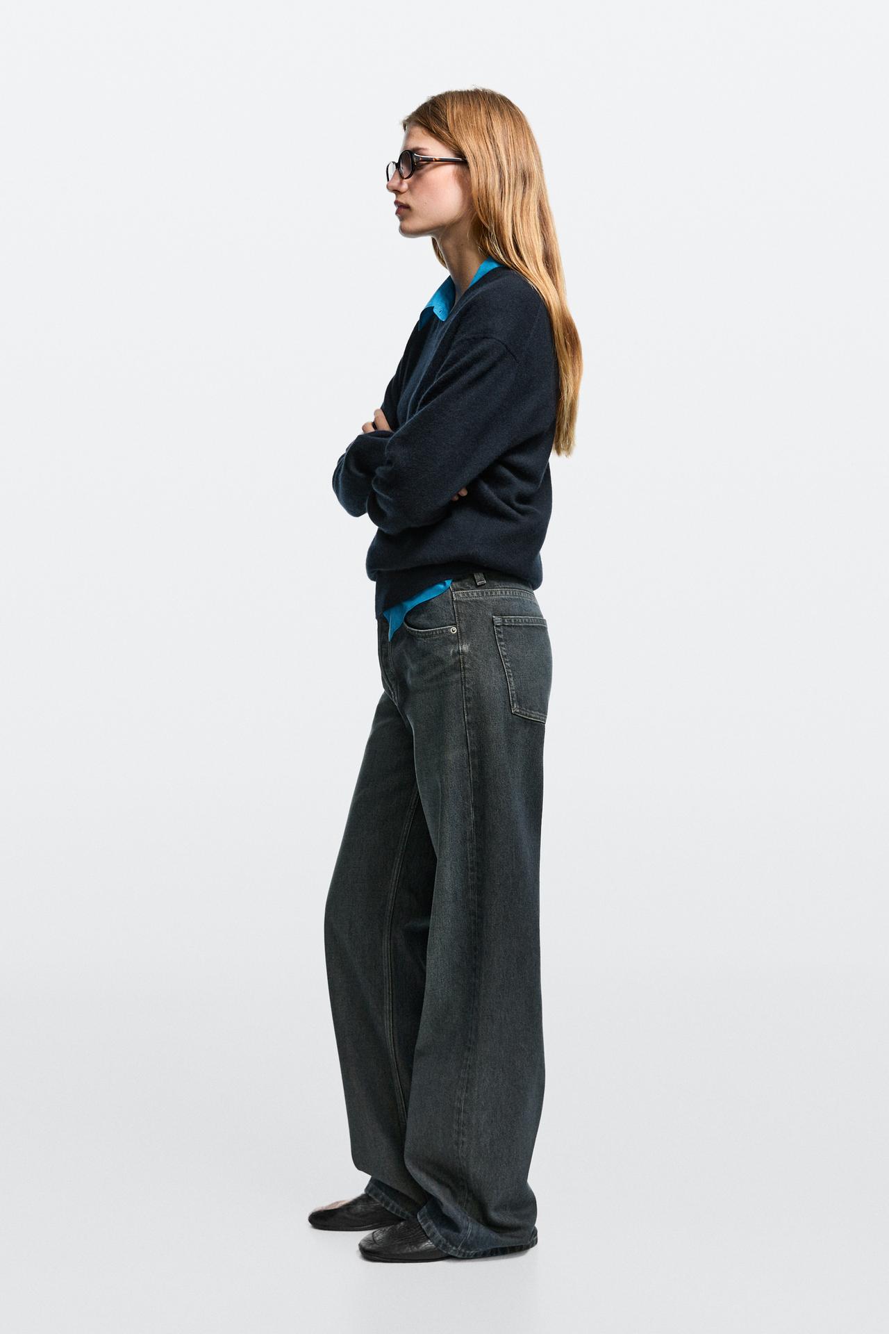 Wide-leg mid-waist jeans — 470