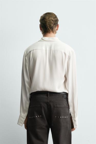 LIMITED EDITION CUPRO - VISCOSE SHIRT - White by Zara