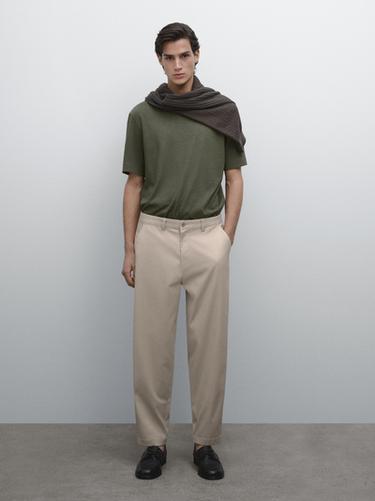 Zara Short-sleeved T-shirt with linen - 548