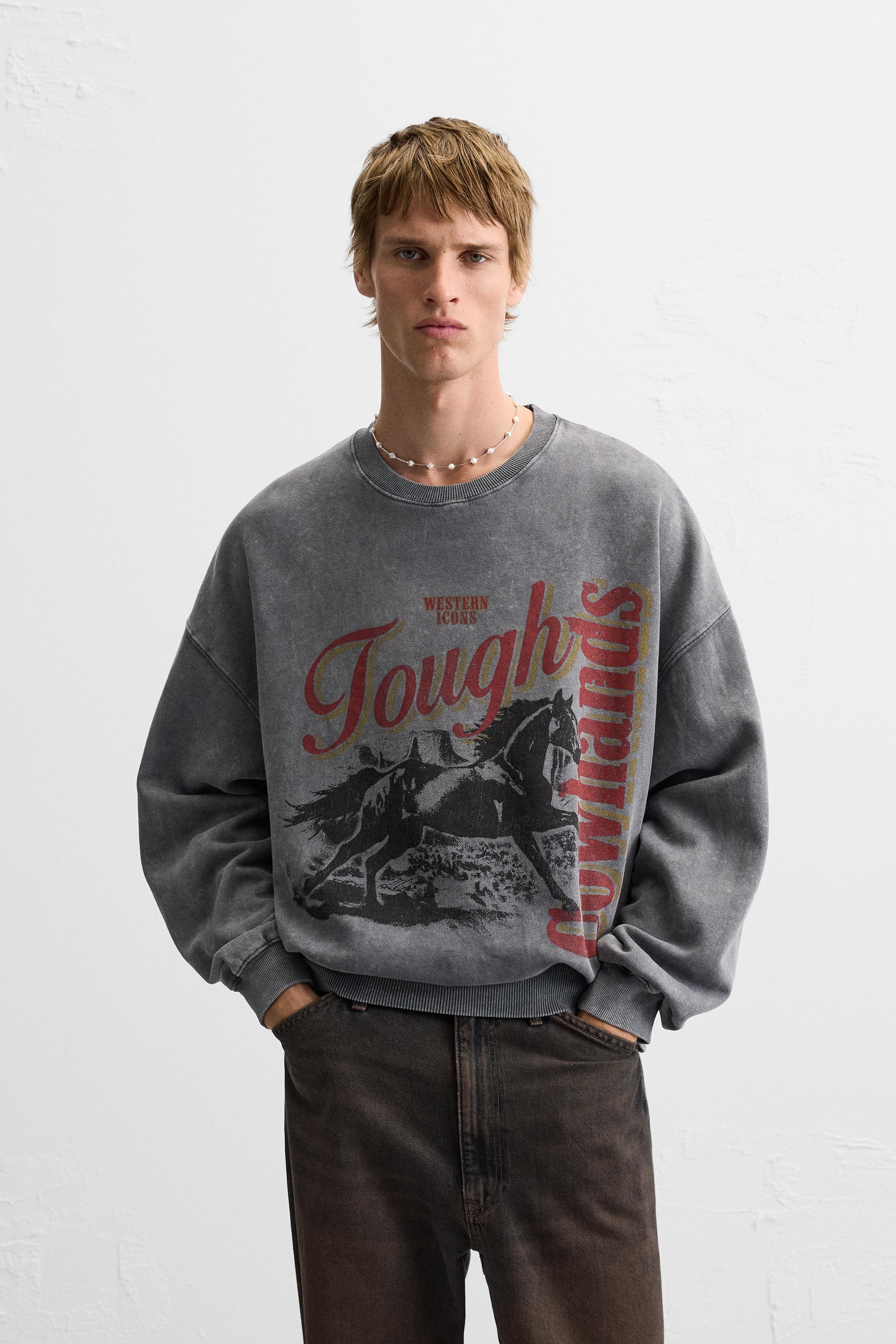 安心★関税込み★ZARA★CONTRAST PRINTED SWEATSHIRT Zara CONTRAST PRINT SWEATSHIRT | Square One