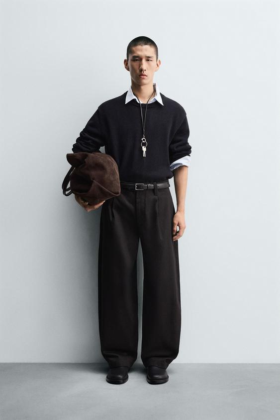 PLEATED BALLOON FIT JEANS