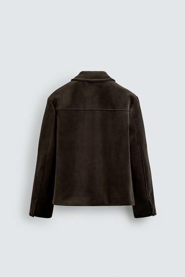 REGULAR FIT VELVET JACKET - Chocolate by Zara - Image 7