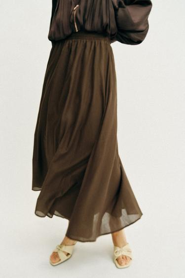 Zara KIHILINE MIDISEELIK - Brown