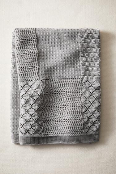 COPERTA BAMBINI PATCHWORK - Blu chiaro di Zara