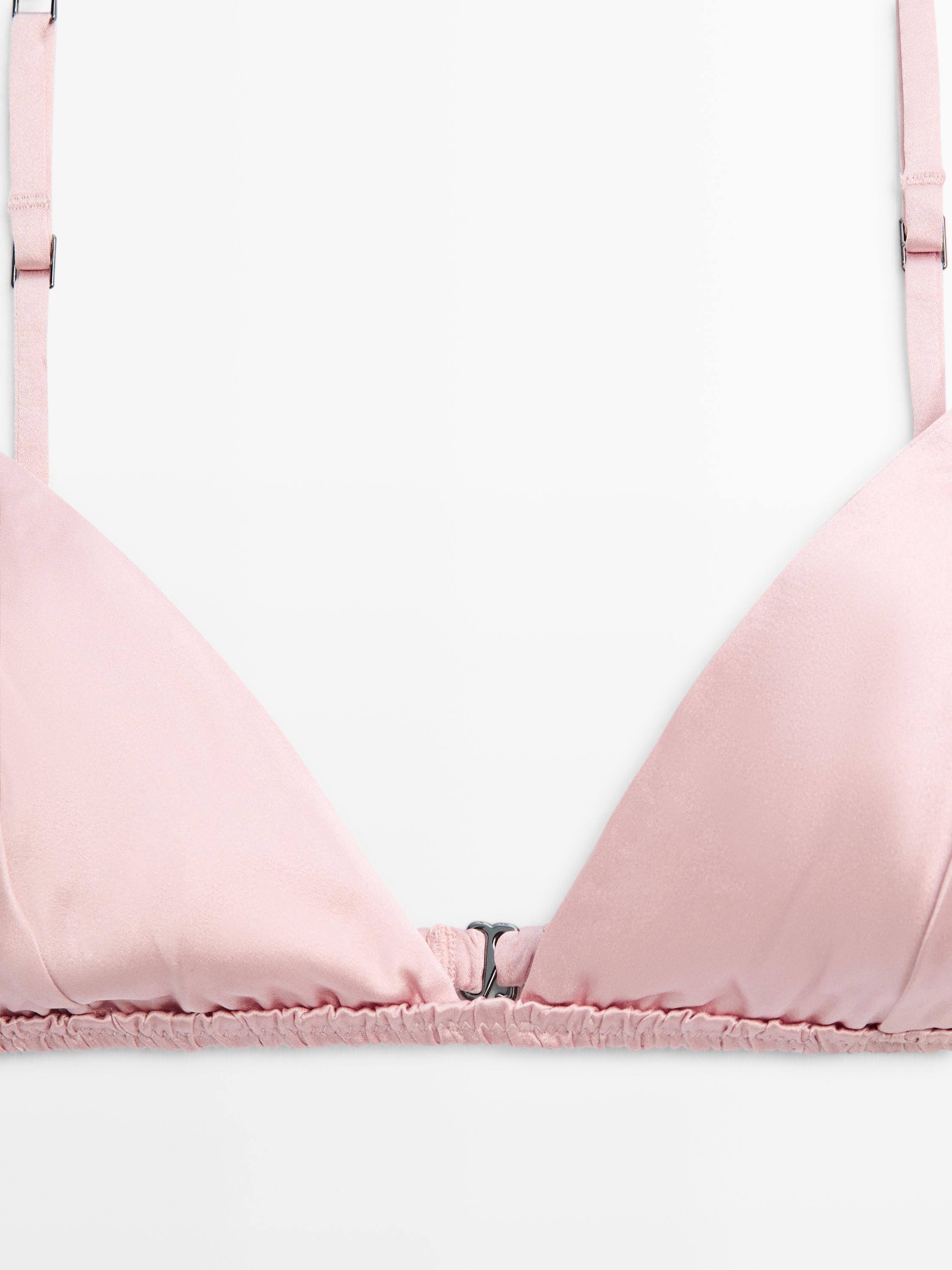 Haut de bikini triangle en soie