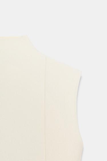 KNIT PEPLUM TOP - Ecru by Zara - Image 7