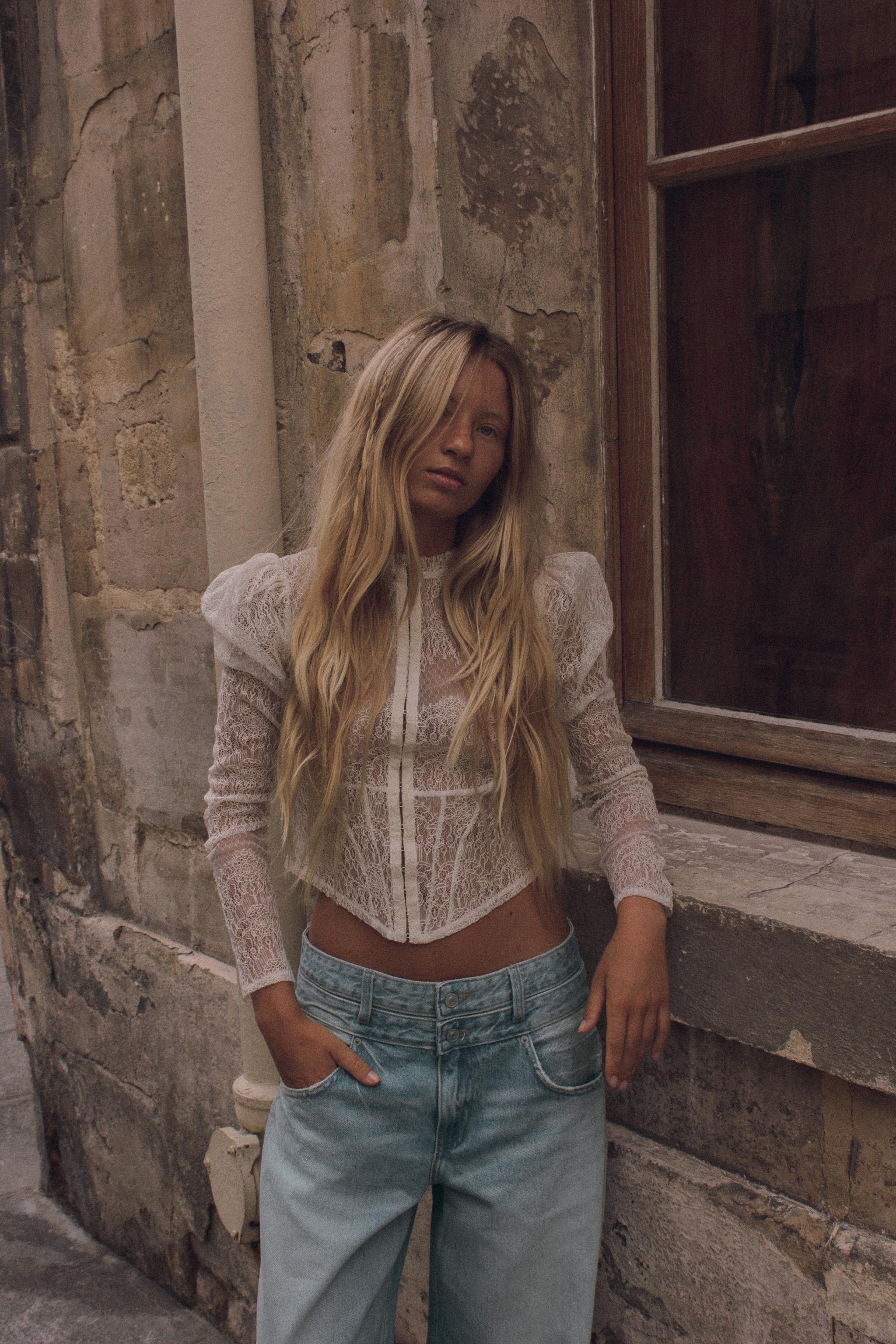 LACE CORSET JACKET TOP