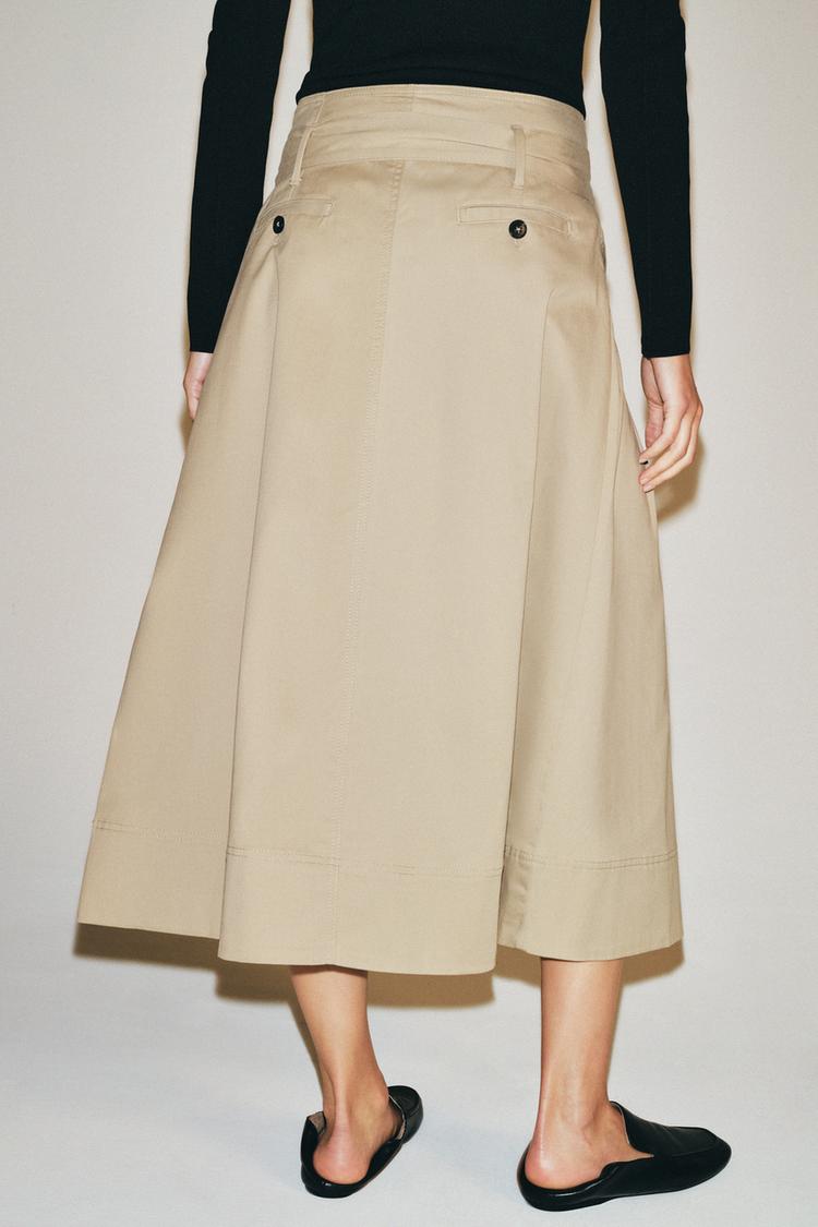FALDA MIDI CON CINTURON ZW COLLECTION 5