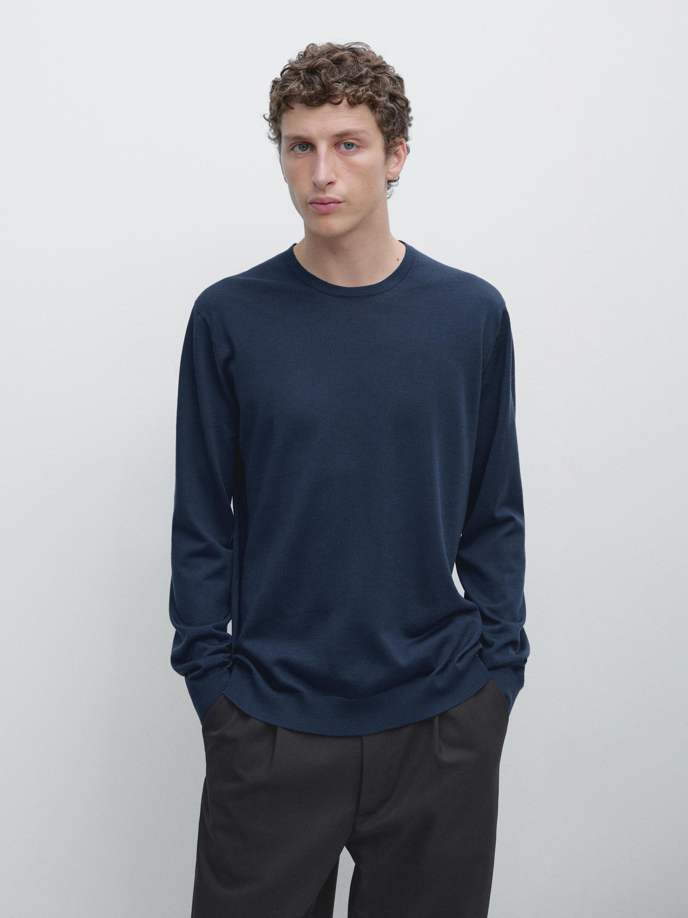 100% merino wool knit sweater